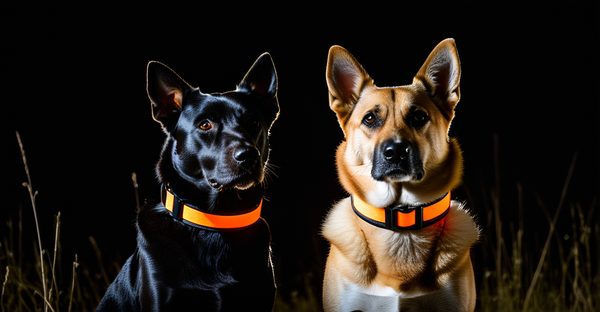 Accessoire chien de chasse : colliers fluo pour sécurité nocturne